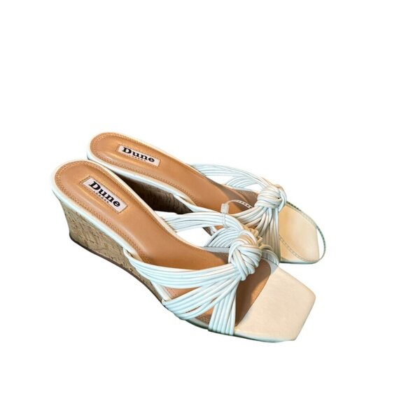 Dune Kope Leather Knot Slim Wedge Sandals, Dune of London SZ:EU38/US8 - Picture 5 of 5